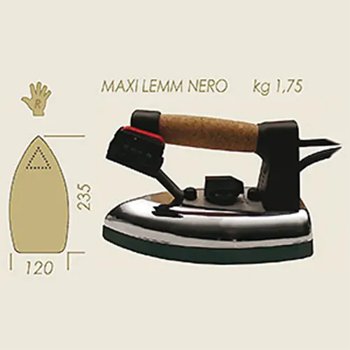Fier de calcat electric cu aburi MAXI LEMM NERO, 1.75 kg