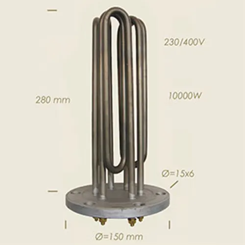 Element de incalzire (rezistenta) cu flansa pentru echipamente de calcat 280mm, 10.000W – CAMPTEL