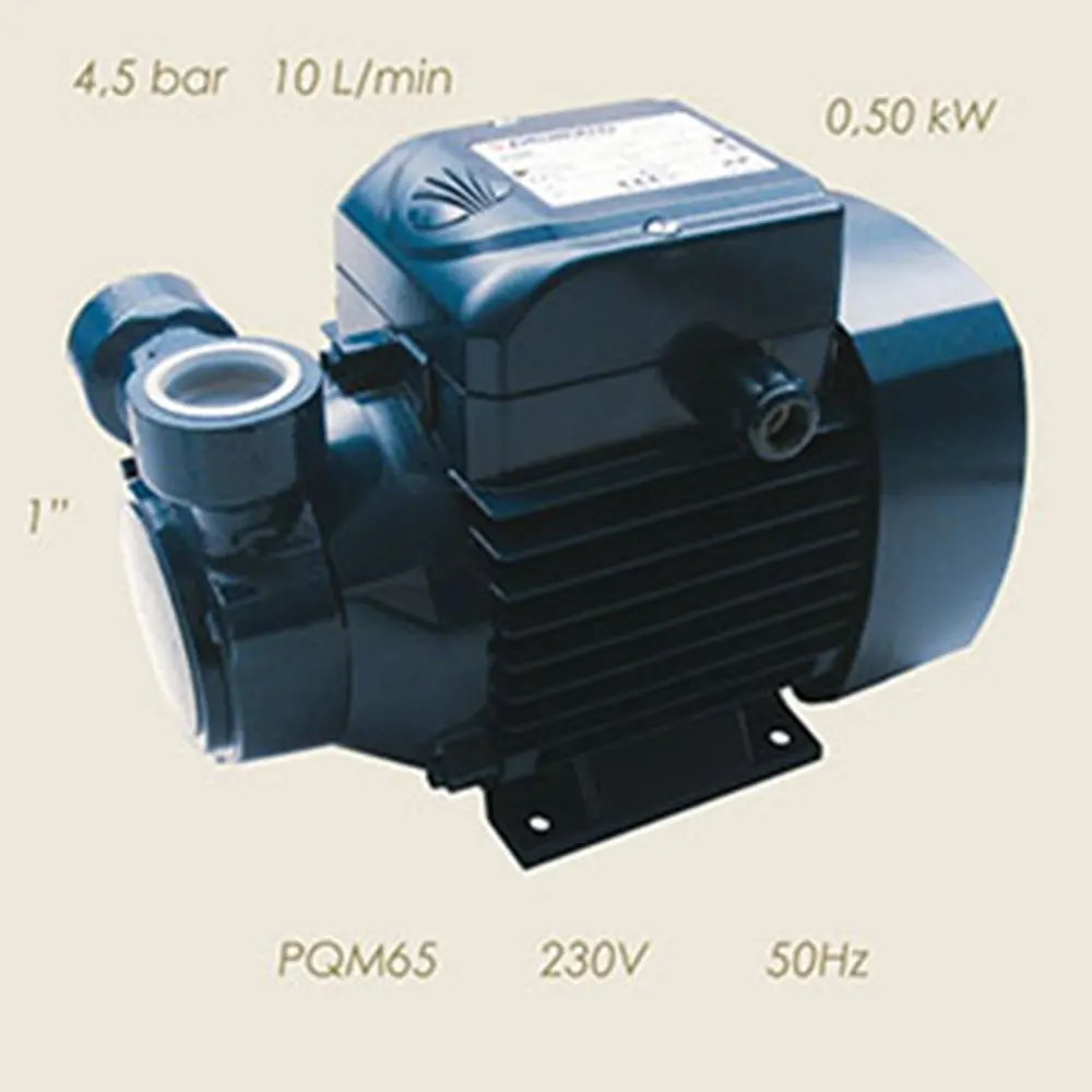 Pompa 4.5 bari, putere 0.50 kW, racord 1", debit 10 L/min, PEDROLLO PQM65