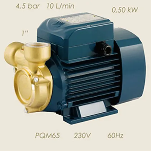 Pompa 4.5 bari, putere 0.50 Kw, racord 1", debit 10 L/min, PEDROLLO PQM65
