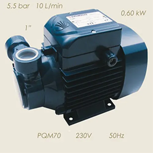 Pompa 5.5 bari, putere 0.60 Kw, racord 1", debit 10 L/min, PEDROLLO PQM70