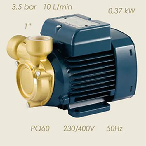 Pompa 3.5 bari, putere 0.37 Kw, racord 1", debit 10 L/min, PEDROLLO PQ60