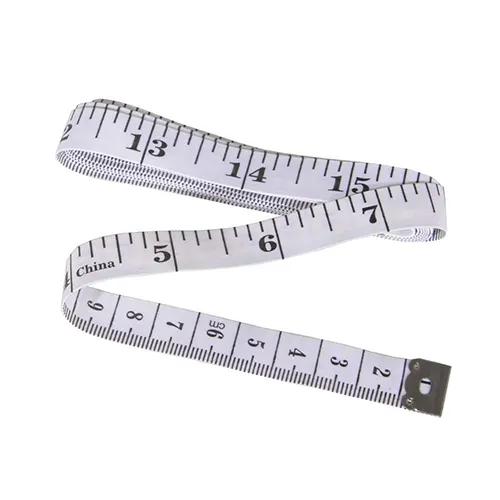 Centimetru clasic de croitorie, ambele fete in cm, 150 cm, alb